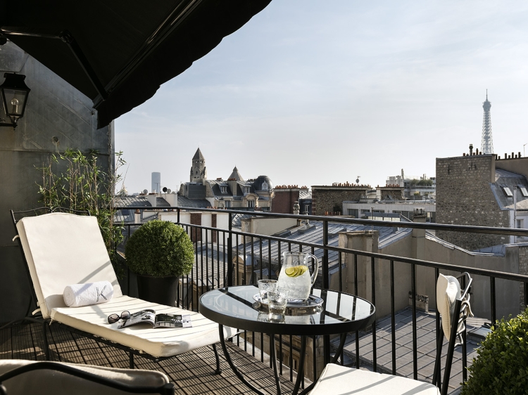 Schönen kleines boutique Hotel Keppler  Paris am besten mit Blick auf den Eiffelturm