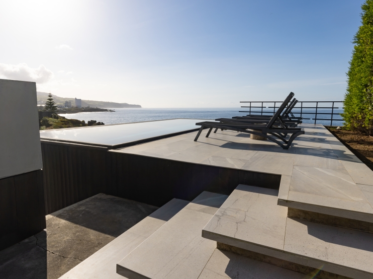 Schönes Ferienhaus Meerblick mit Pool Azoren Portugal