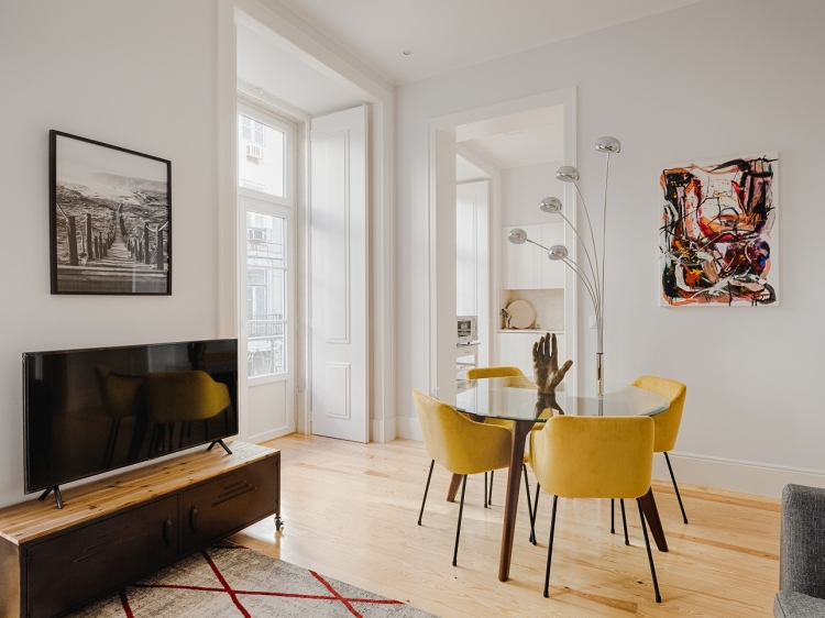 Wohnen im Architectural Apartment in Baixa Central Lissabon Portugal historisch innenstadt modern 
