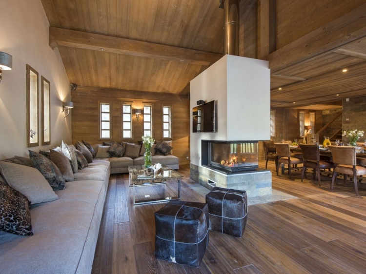 Wohnen im Chalet Ambre Ferienvilla Ski Frankreich Luxushaus Luxus Apartment boutique hotel besonders luxuriös aussergewöhnlich trendig chic cool klein