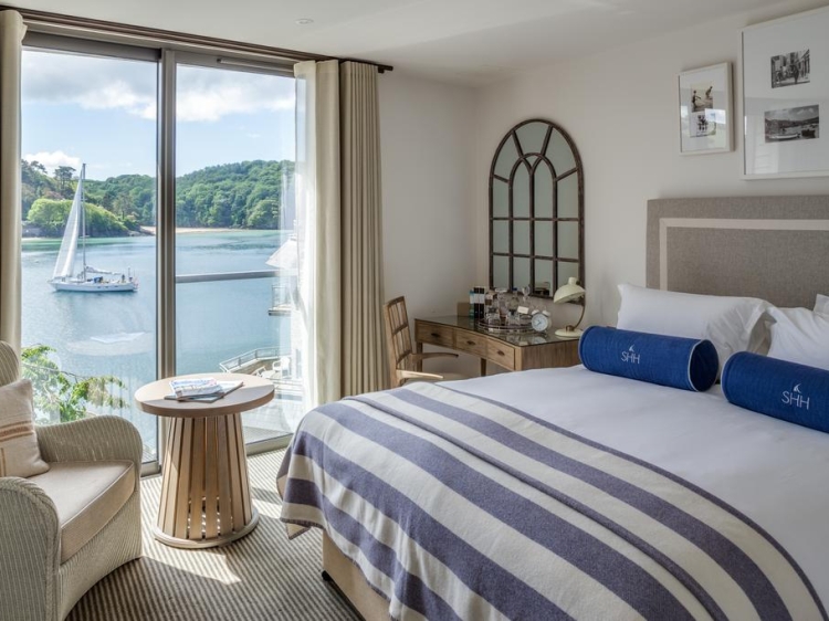 Wohnen im Salcombe Harbour Hotel & Spa  Salcombe Süd Devon boutique hotel besonders luxuriös aussergewöhnlich trendig chic cool klein