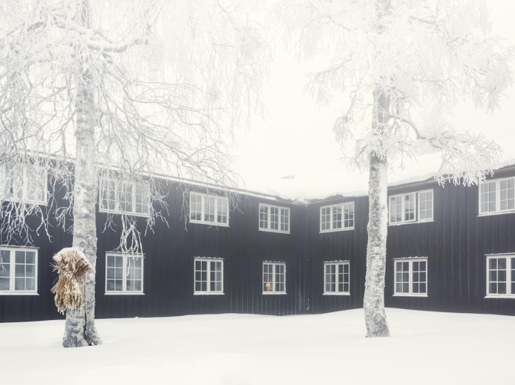 Wohnen im Lysebu Oslo Norwegen Winterwunderland skifahren natur landschaft