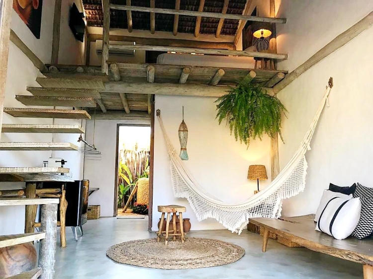 Wohnen Pousada Fulô Caraíva Bahia bohemien stil inneneinrichtung natur 