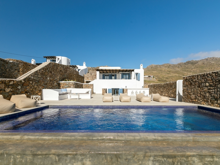 Verweilen Sie in der Ferienvilla Mykonos Panormos Villa in Griechenland kleine Boutique Hotels 