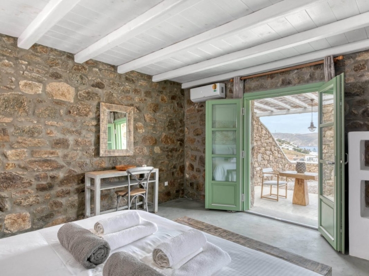 Verweilen Sie in der Ferienvilla Mykonos Panormos Villa in Griechenland kleine Boutique Hotels 