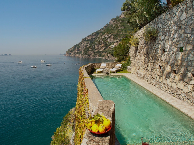 Positano Villa und Ferienhaus zu vermieten, luxuriös und romantisch direkt am Meer