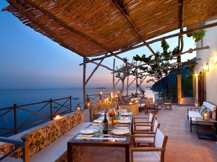 Positano Villa und Ferienhaus zu vermieten, luxuriös und romantisch direkt am Meer