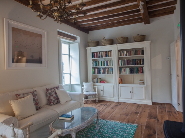 Living room with fireplace