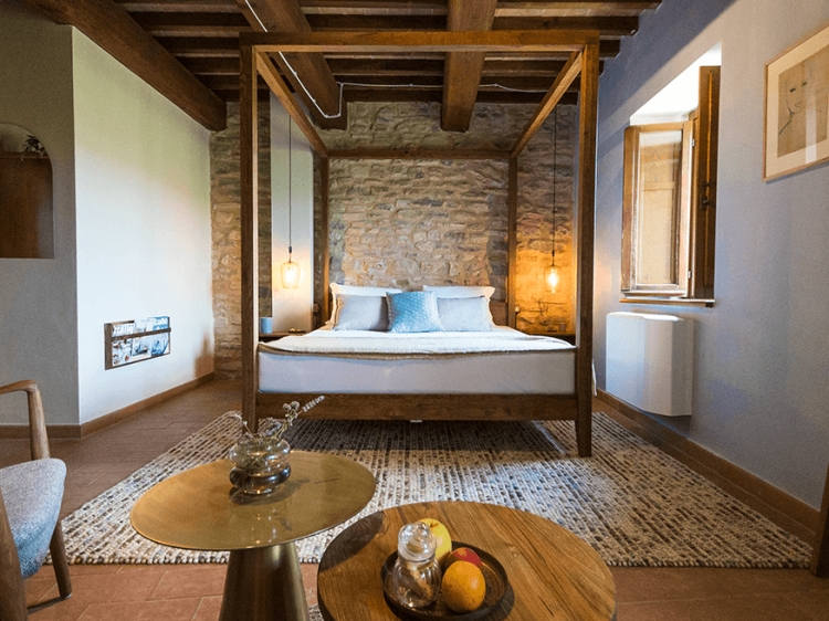 schönes Landhaus Schlafzimmer Borgo Castello Panicaglia Italien Secretplaces