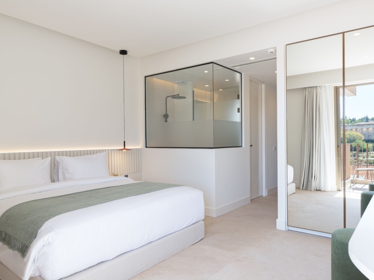 Schlafzimmer, altar suites, athens, Griechenland, secretplaces