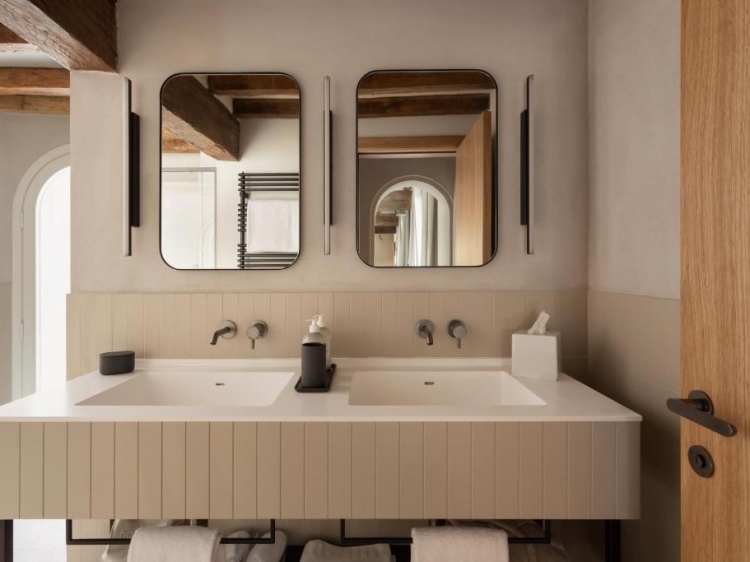 Badezimmer Hotel Relais Roncolo1888 in Emila Romana, Italien