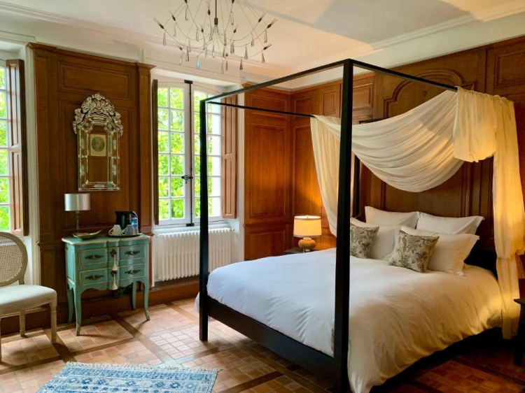Zimmer im Boutiquehotel La Meffrais 1741 Bretagne Frankreich