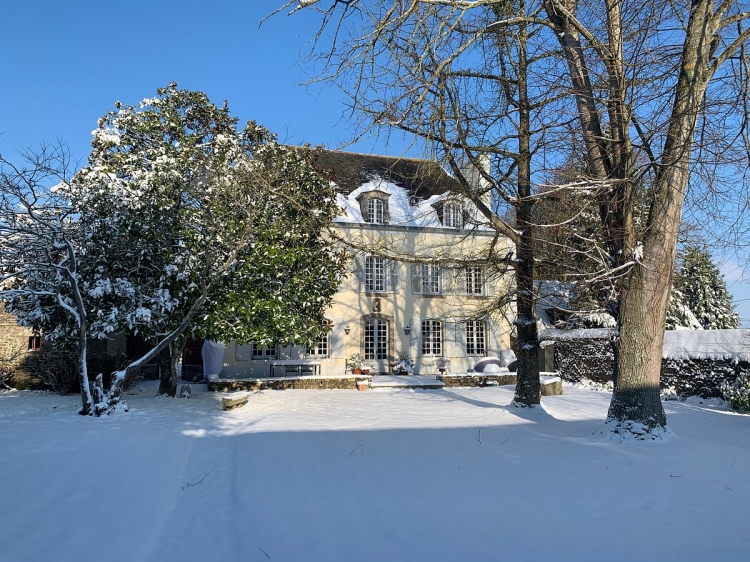 La Meffrais 1741 Boutiquehotel Bretagne Frankreich Winter Schnee