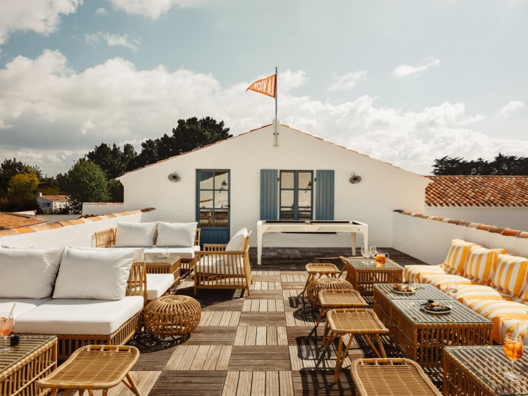 Hotel mit Spa La Mission L'Ile d'Yeu, Frankreich. Die besten Hotels mit Charme und Schwimmbad. Frühstücksbuffet. Urlaub in Frankreich. 