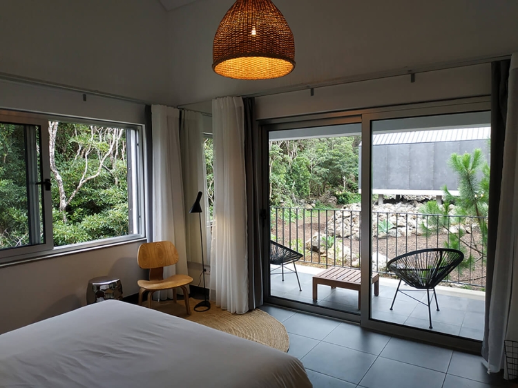 Schlafzimmer - Ländliche Unterkunft Casas do Morgadio in Biscoitos