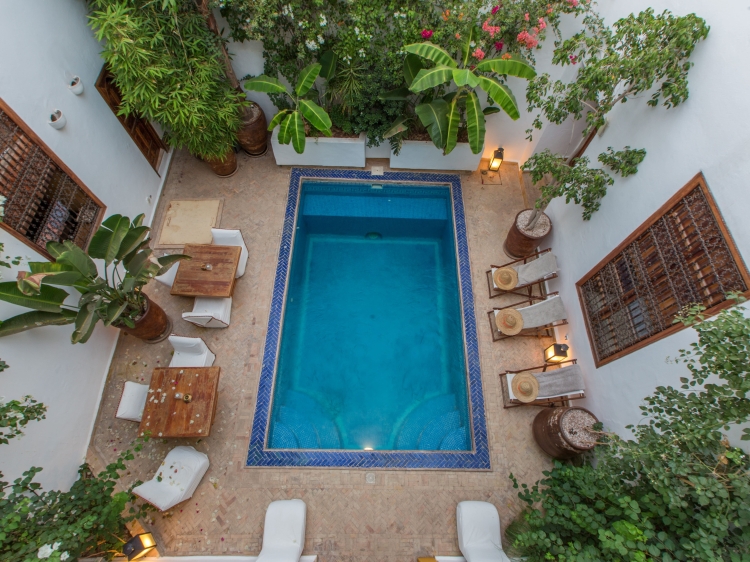 Riad L'Orangerie schönes Hotel Marokko pool Secretplaces