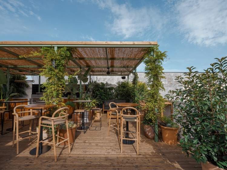 Hotel Pulizer Barcelona Spain Terrace luxury design in Barcelona